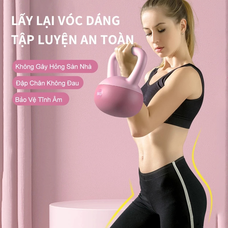 Ảnh OneTwoFit Tạ Bình Vôi,Tạ Ấm, Tạ chuông mềm Tập Gym Tập Mông Đùi Gym Thể Dục Tại Nhà 4KG 6KG 2