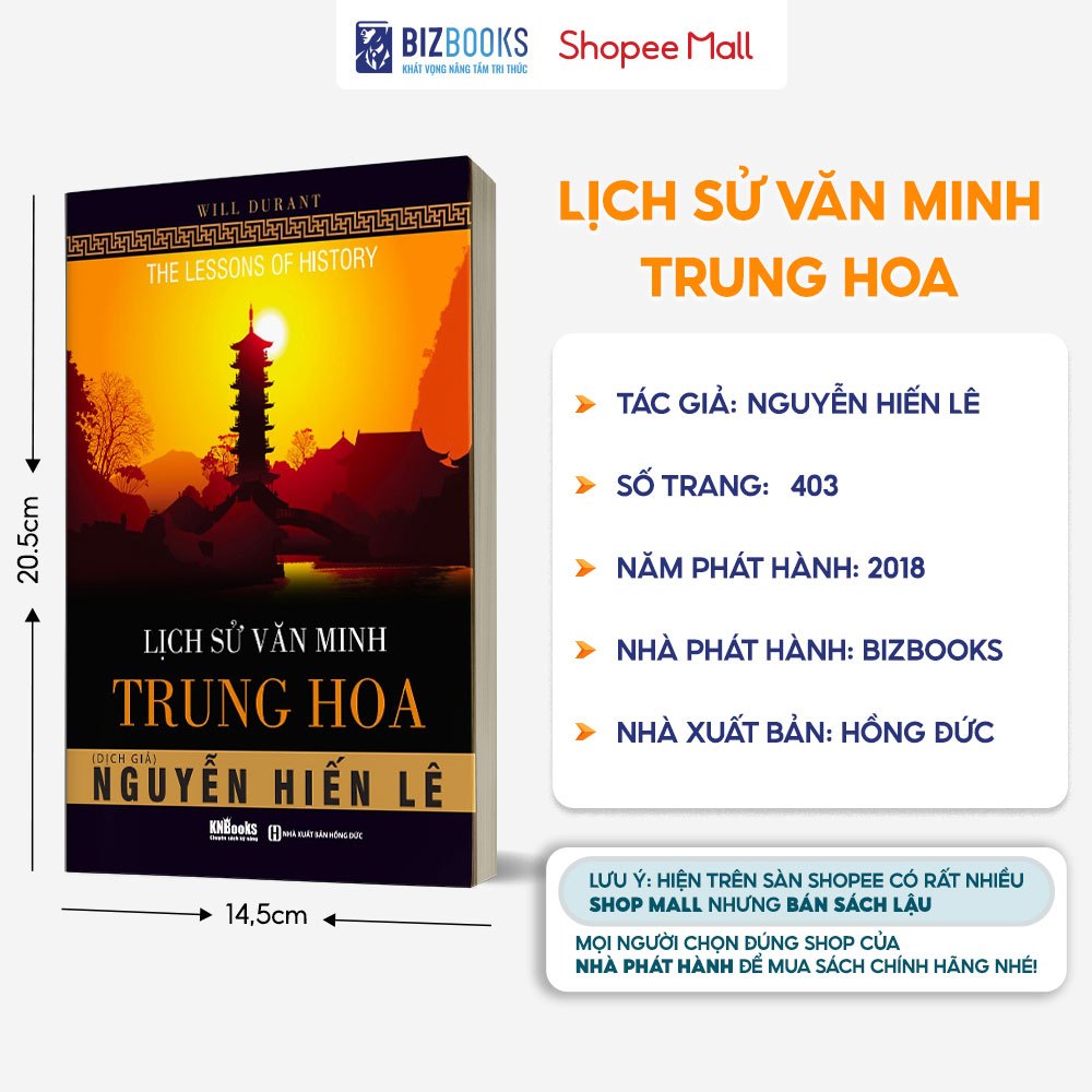 Sách Lịch sử văn minh Trung Hoa - Nguyễn Hiến Lê
