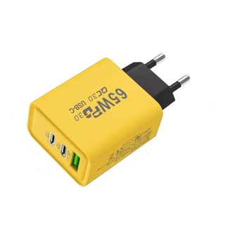 Bộ sạc 65W 3 cổng 2 cổng Type C + 1 cổng USB + dây sạc bọc dù 4 trong 1 Sạc Nhanh và An Toàn
