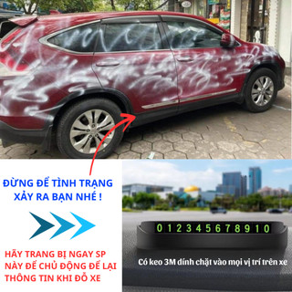 Bảng số điện thoại di động trên xe ô tô. Bảng ghi số điện thoại gắn taplo dừng đỗ xe tiện lợi