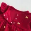 Bodysuit nhung đỏ hàng qccc thu đông cho bé gái Hàn Quốc xinh xỉu chất đẹp
