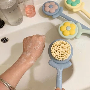 Cọ chà lưng hình bông hoa cute massage tẩy tế bào chết có tay cầm và móc treo tiện lợi, KÌ LƯNG BÔNG HOA - KYLUNG029