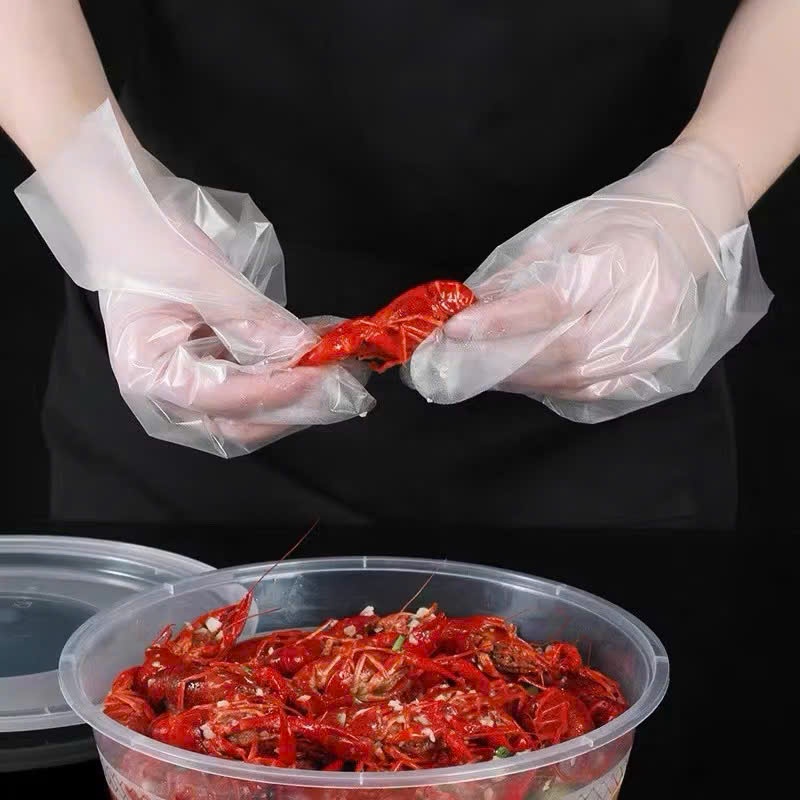 [COMBO 10] Bịch 100 Găng Tay Làm Bếp Chất Nilon Dùng 1 Lần Tiện Dụng- GĂNG TAY NHÀ BẾP