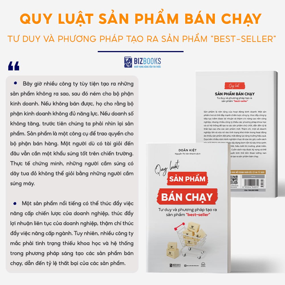 Sách Quy Luật Sản Phẩm Bán Chạy – Tư Duy & Phương Pháp Tạo Sản Phẩm Best-Seller | Bizbooks