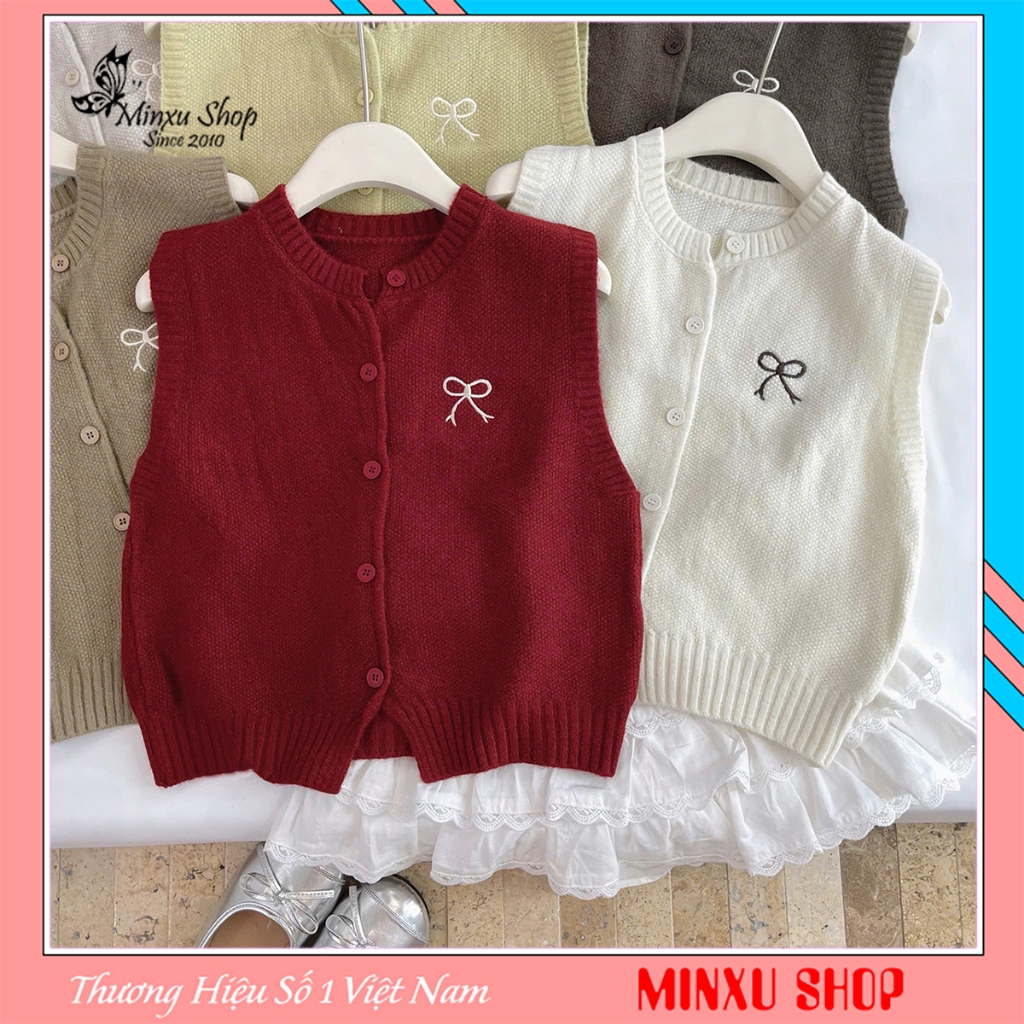Áo Len GiLe Thêu NƠ Len Hạt Gạo Mềm Đanh Lì Hàng QC Minxu Shop GL15k ...