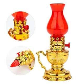 Đèn thờ cúng để bàn thờ tổ tiên, đèn thờ kiểu dáng đèn dầu cổ kính chạy pin