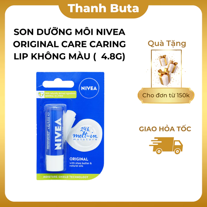Son Dưỡng Môi NIVEA Original Care Caring Lip Không Màu (Thỏi 4.8g)