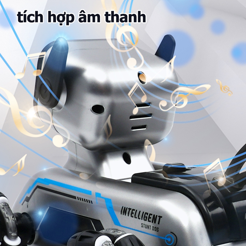 Đồ Chơi Robot Chó Thông Minh Điều Khiển Từ Xa Siêu Cute, 8 Bánh Xe Linh Hoạt Có Thể Di Chuyển Trên Nhiều Địa Hình