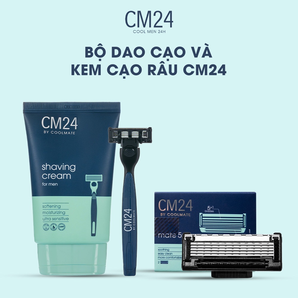 Shaving Kit - Bộ cạo râu cho nam thương hiệu CM24 (tay cầm kim loại ...