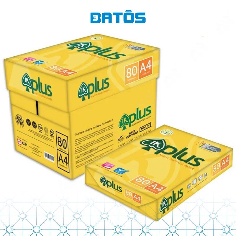 [Có VAT] Thùng Giấy A4 IK Plus 80gsm (5 reams), nhập khẩu từ Indonesia