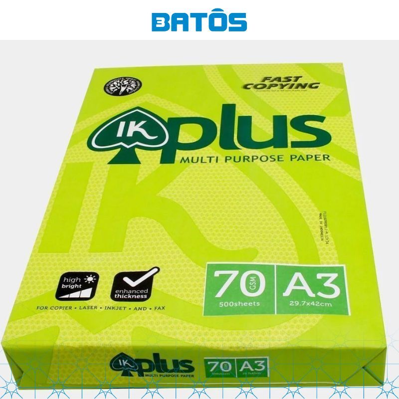 [Có VAT] Thùng Giấy A3 IK Plus 70gsm (5 reams)