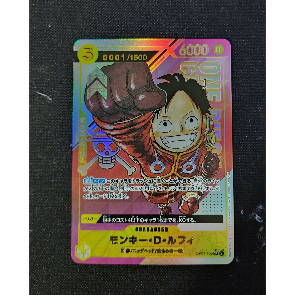 Thẻ bài One Piece - Luffy Serial Prize Card Bản Orica Custom (Foil có ...