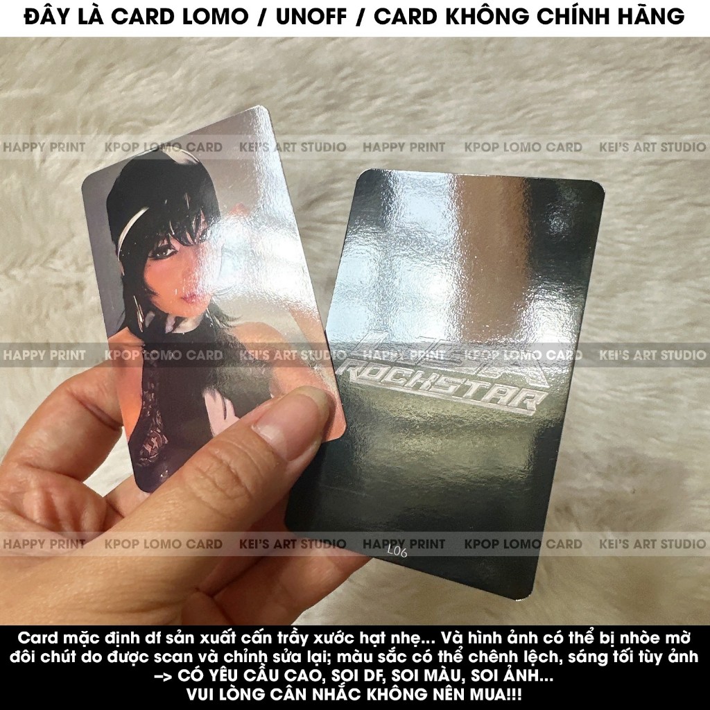 [CARD LOMO MUA 3 TẶNG 1] LISA ROCKSTAR thẻ ảnh photocard Lisa, Lía, Blạckpink, LLoud, Album