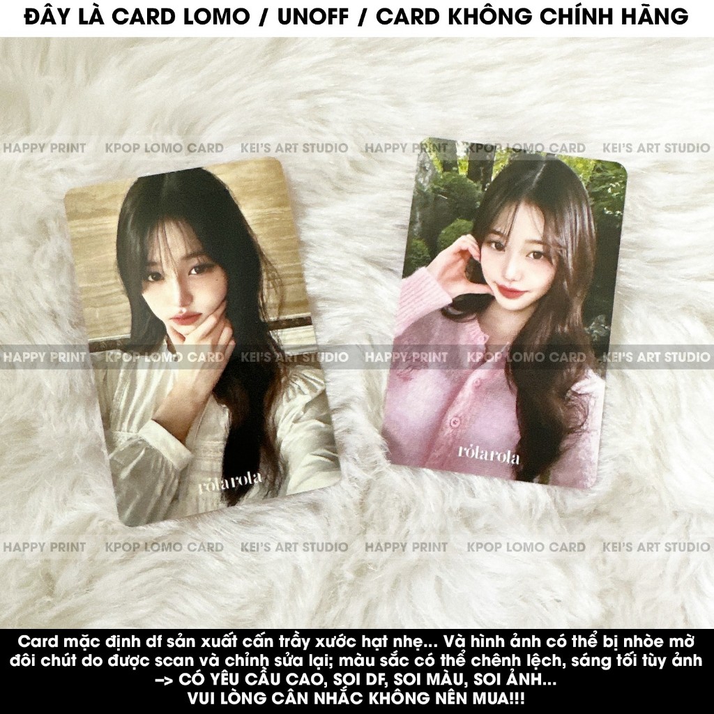 [CARD LOMO MUA 3 TẶNG 1] Bộ thẻ ảnh photocard, card Wonyoung RolaRola Happa Kristin, card WY, card wonyoung