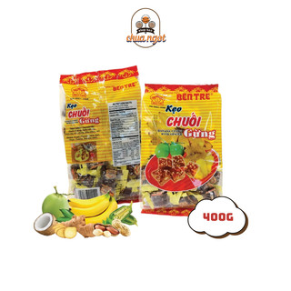 Kẹo Chuối Gừng Đậu Mè thương hiệu Bến Tre túi 200g & 400g