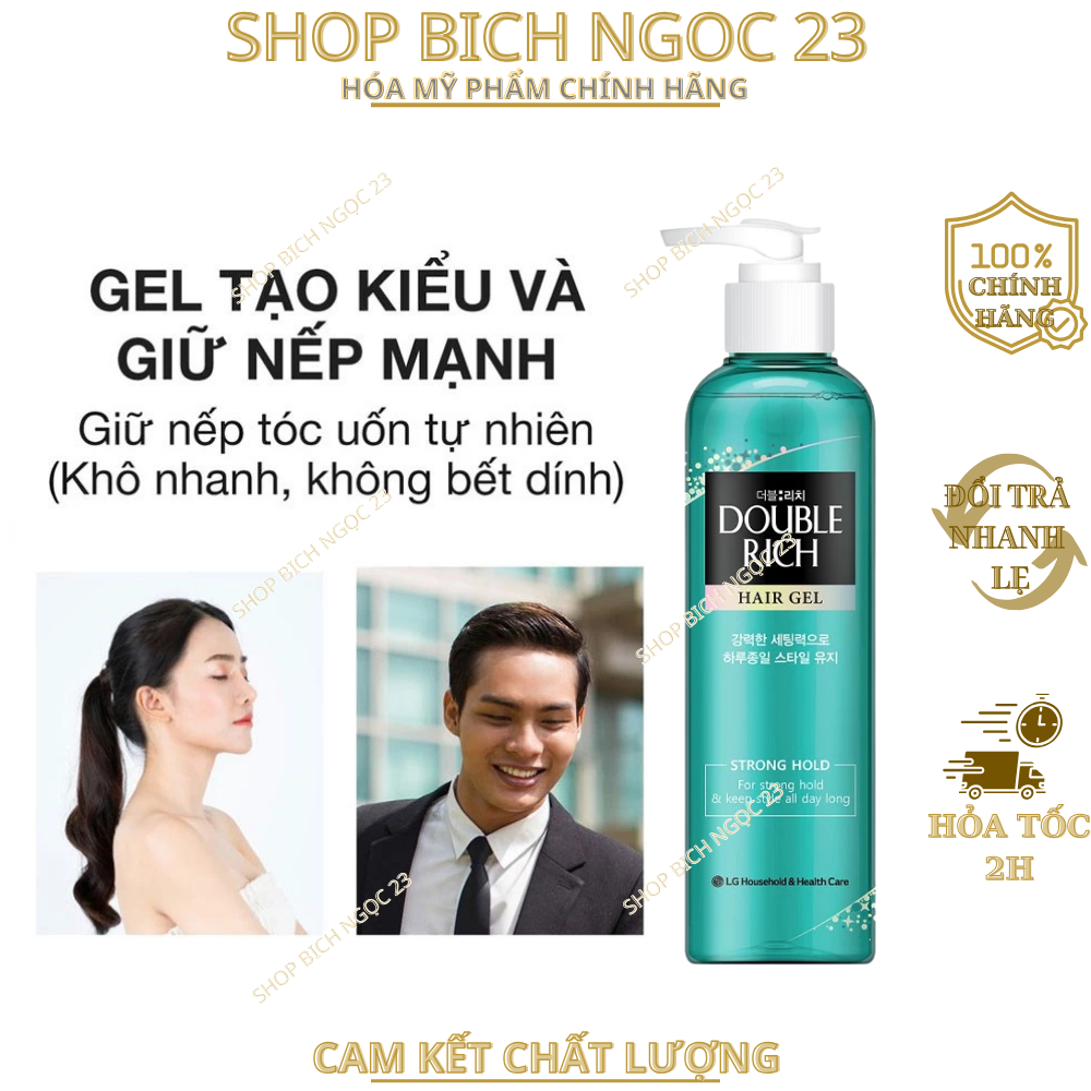 Gel Tạo Kiểu Tóc và Giữ Nếp Tự Nhiên Double Rich Soft 250ml