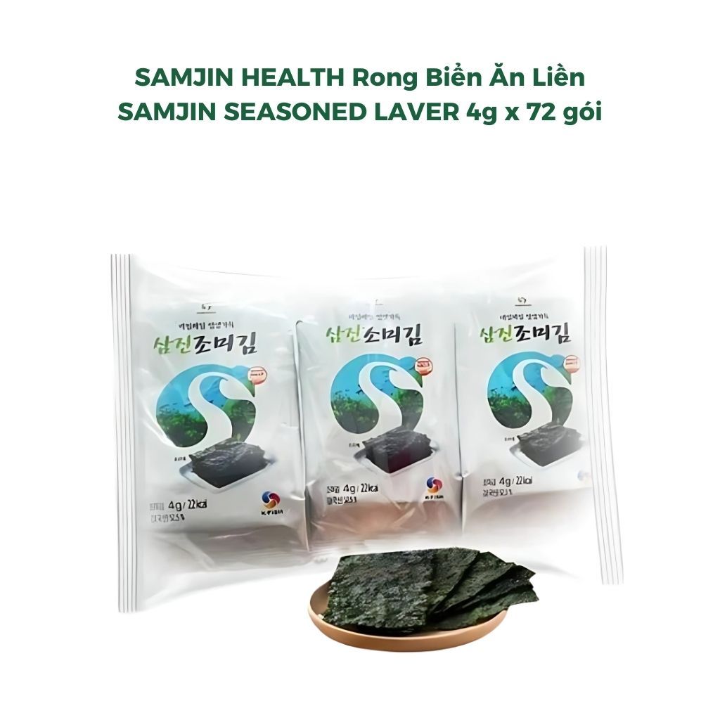 Rong biển ăn liền Samjin Seasoned Laver 삼진조미김 Hàn QUốc Gói 4g | Shopee ...