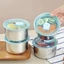 Combo 3 Hộp inox hình TRÒN đựng đồ ăn để tủ lạnh ngăn mùi, có nắp dễ dàng bảo quản