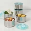 Combo 3 Hộp inox hình TRÒN đựng đồ ăn để tủ lạnh ngăn mùi, có nắp dễ dàng bảo quản