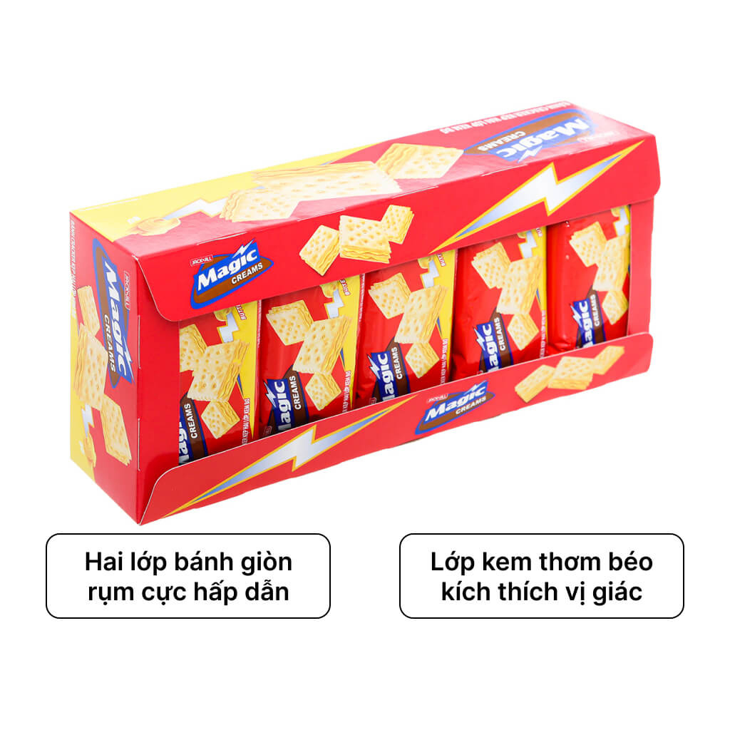 Bánh cracker siêu giòn 2 lớp kem Magic Twin hộp 300g | Shopee Việt Nam