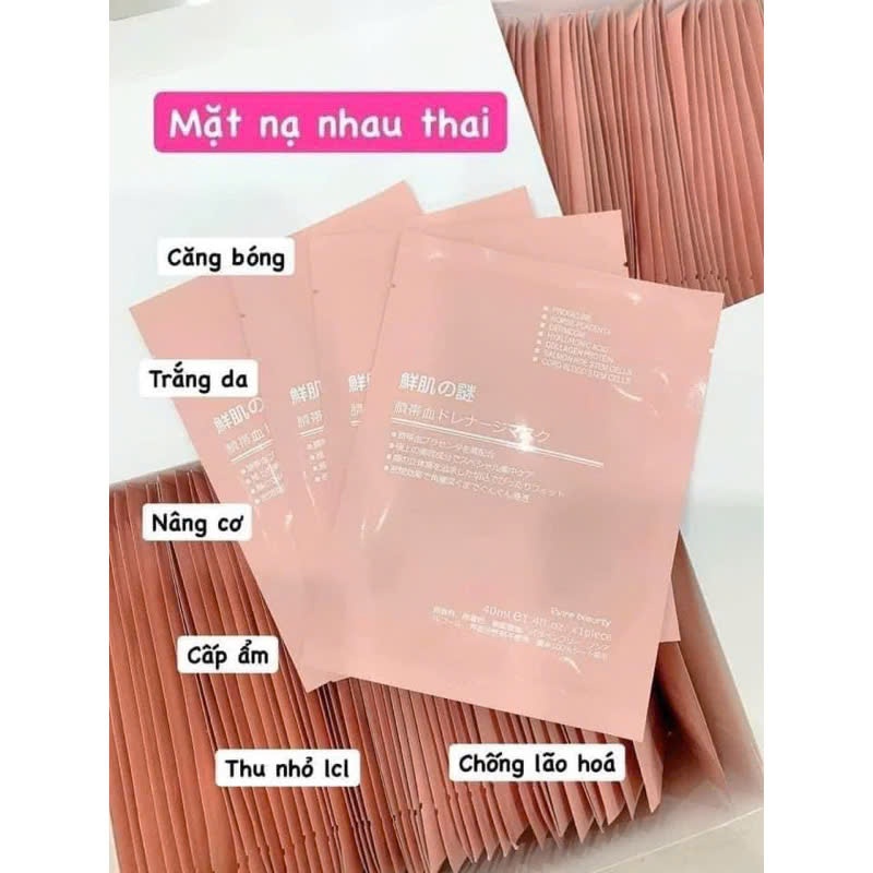Ảnh Mặt Nạ Nhau Thai Cừu Nhật Bản - Mặt nạ giấy dưỡng trắng da, cung cấp độ ẩm, tái tạo collagen (1 miếng ) 3