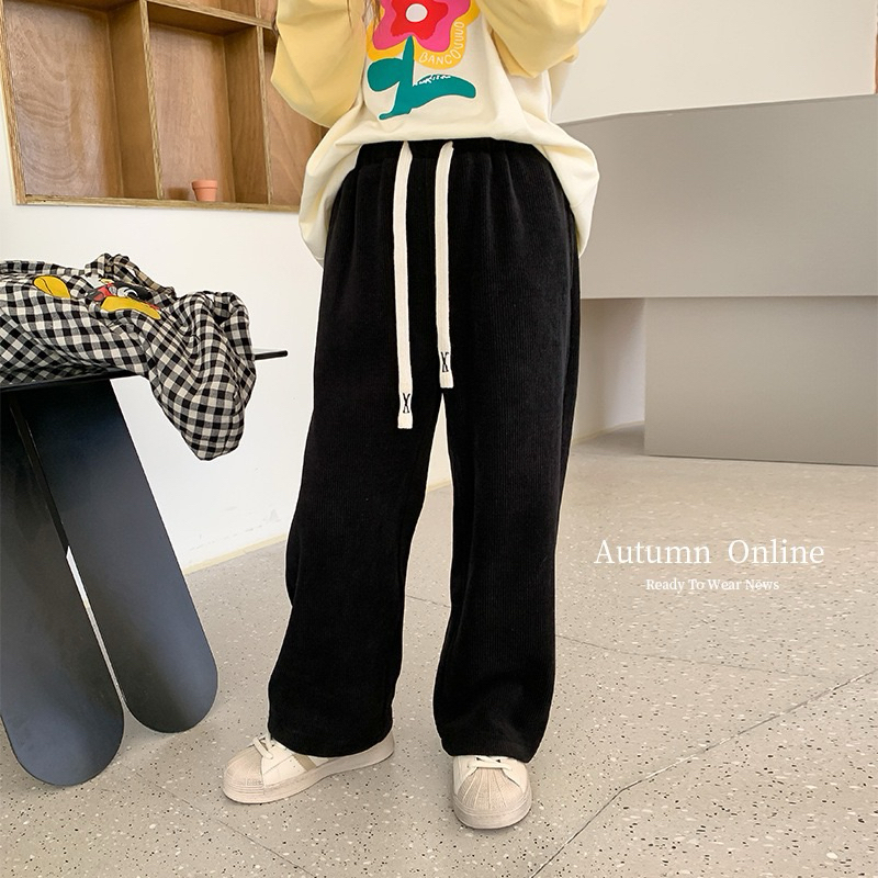 Quần suông quần nhung tăm cho bé gái 8-30kg