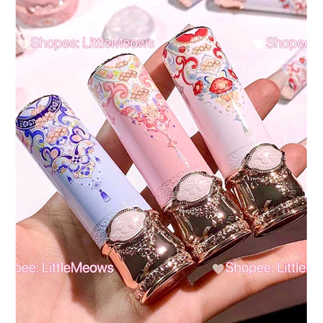 (Có sẵn) Son môi Flower Knows Butterfly Cloud Collar 3.5g - Son môi hoa biết bst cổ áo mây hình bướm, son thỏi bóng nhẹ