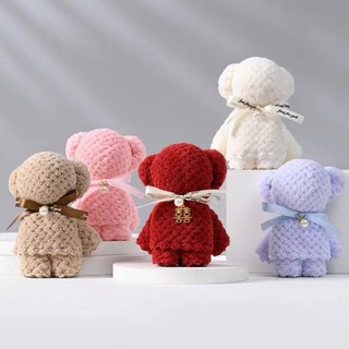 Khăn Mặt Gấp Hình Gấu Teddy Mini Dễ Thương, Khăn Lông Cừu Làm Quà Cưới, Quà Tặng 20/10. 20/11, Sinh Nhật, Người Yêu