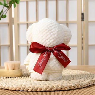 Khăn Mặt Gấp Hình Gấu Teddy Mini Dễ Thương, Khăn Lông Cừu Làm Quà Cưới, Quà Tặng 20/10. 20/11, Sinh Nhật, Người Yêu