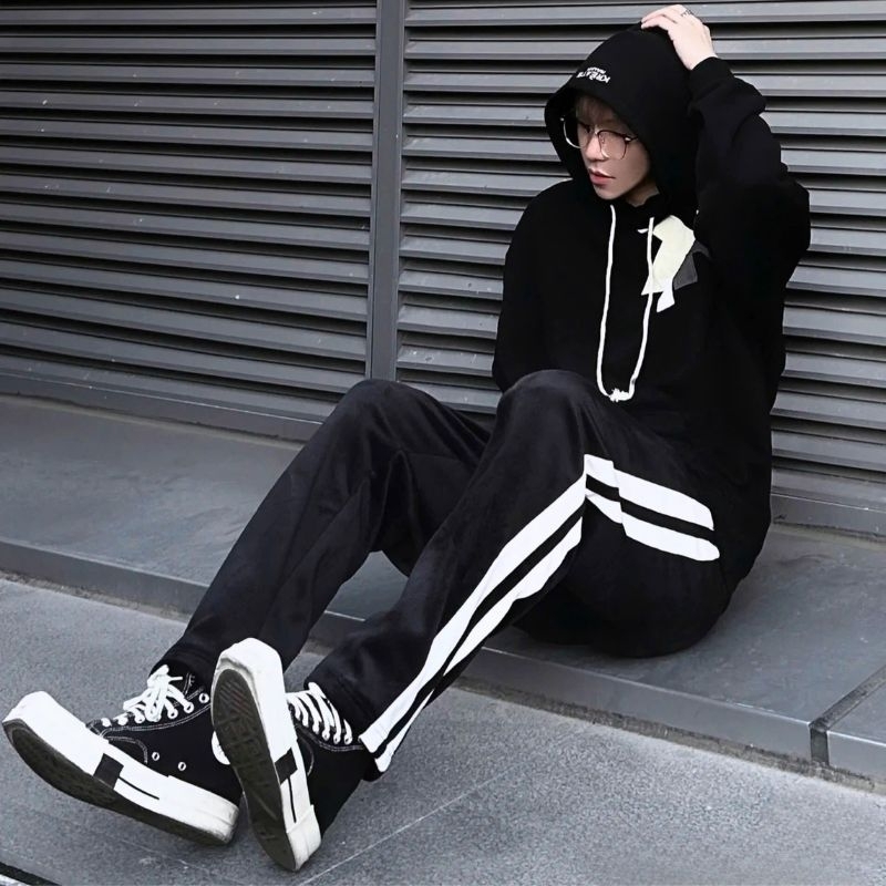 40-105KG Quần Nam Nữ Ống Suông 2 Sọc Bigsize Thời Trang Sói Thể Thao Unisex - MÃ 26
