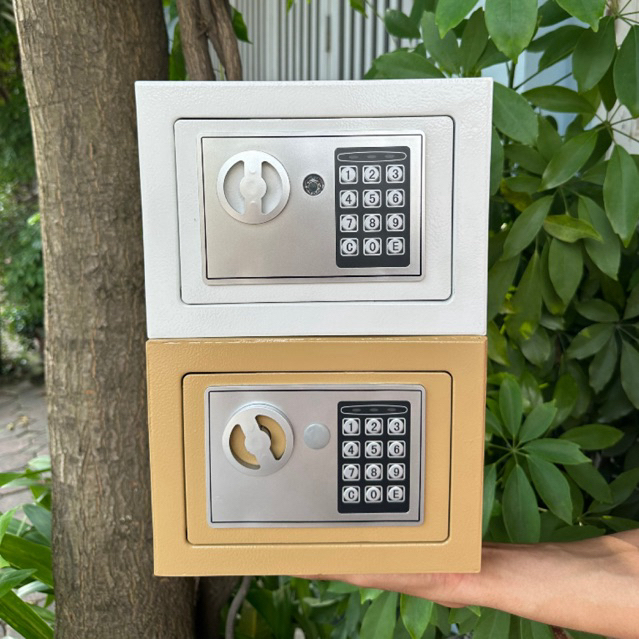 Két sắt mini khoá điện tử 17E, có khe đút tiền, có độ bao mật cao chống cháy nổ