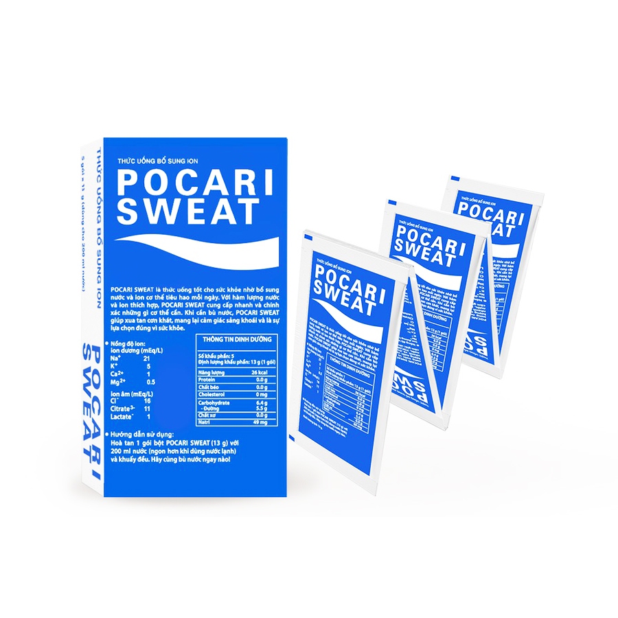 Pocari Sweat dạng gói bột pha nước - Thức uống bổ sung ion, bù khoáng, điện  giải, mất nước, chơi thể thao, tiêu chảy