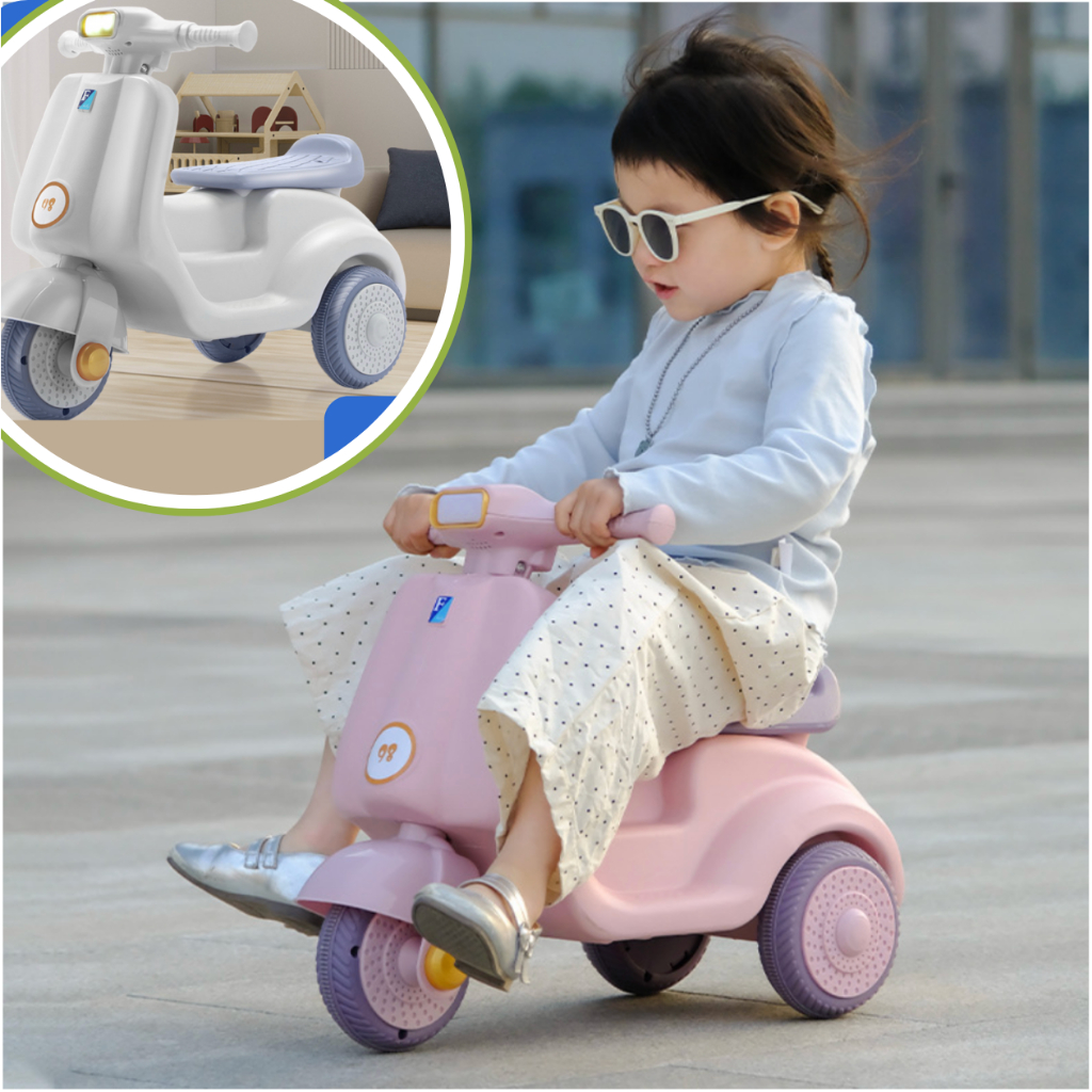 Xe chòi chân Vepa 98 cho bé xe bơi chân thăng bằng có đèn nhạc cho bé từ 1-4 tuổi tải trọng 60kg .