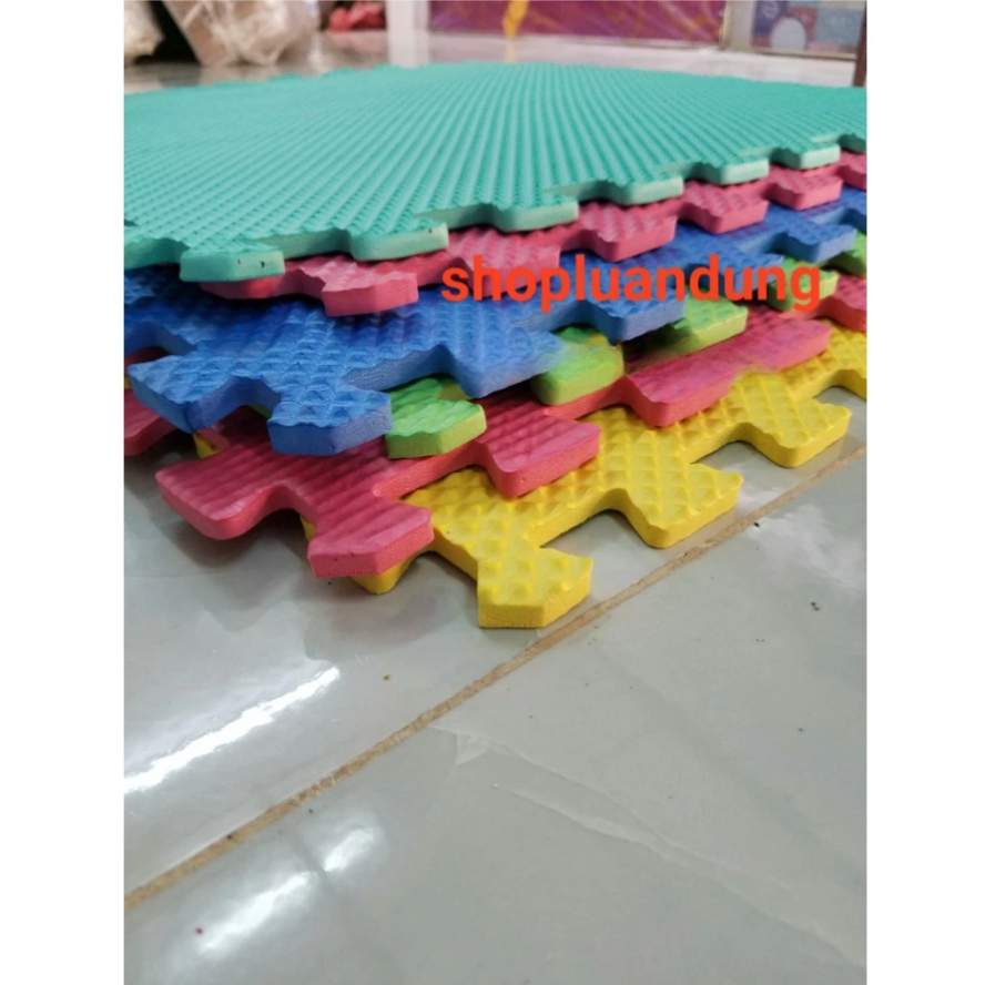 Thảm xốp ghép lót nền, trải sàn nhiều màu (bộ 6 miếng 60x60cm)