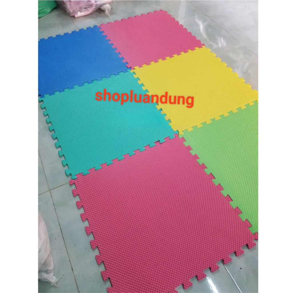 Thảm xốp ghép lót nền, trải sàn nhiều màu (bộ 6 miếng 60x60cm)