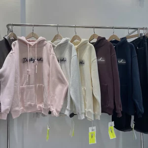 Áo hoodie nỉ lót lông siêu dày hàng QC l1