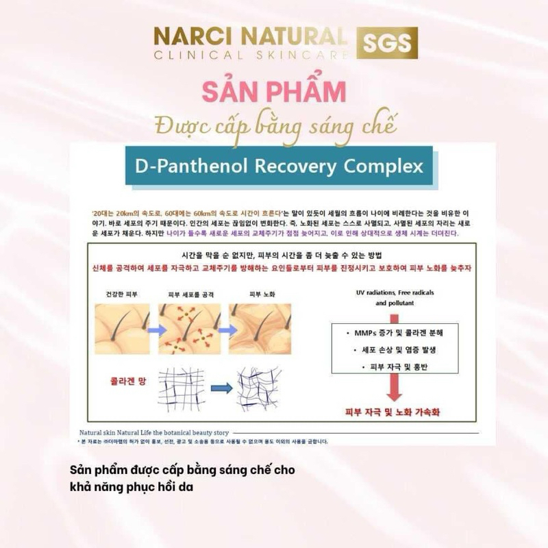 Kem dưỡng Narci Natural bio milk cream 70ml - hạn 2027 Hàn Quốc kem narci  IS53