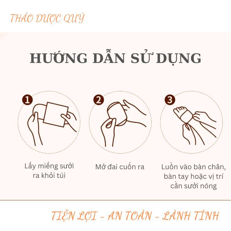 (Sỉ) 10 miếng sưởi ấm chân tay, giảm đau nhức và tê bì... 10 miếng sưởi nhiệt thảo dược giảm đau, tăng lưu thông máu