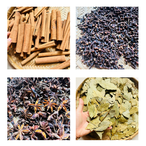 [100g] Lá Nguyệt Quế, Hoa Hồi khô, Quế Khô, Đinh hương Khô, Lá Gia vị