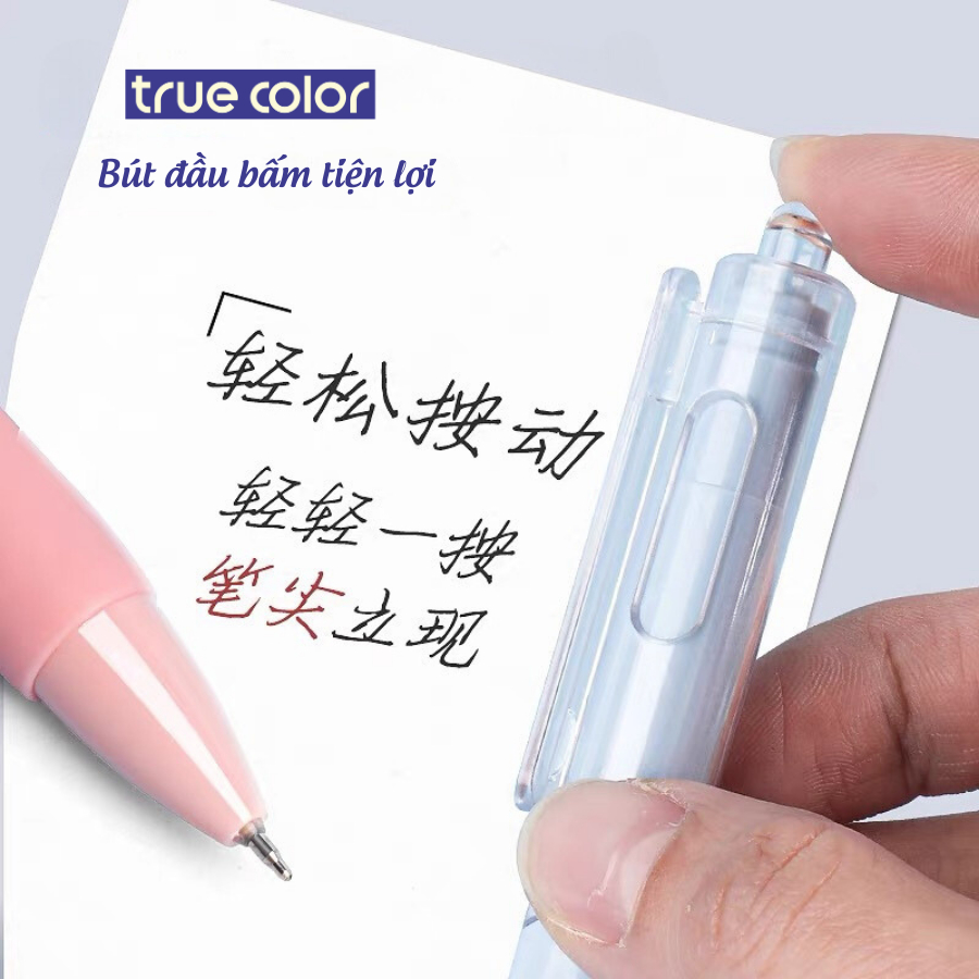 Set 20 Bút Mực Gel Đầu Bấm Mực Đen/Xanh Ngòi 0.5MM, Viết Êm, Trơn, Mực Đều Đậm, Giá Rẻ Dành Cho Học Sinh, Sinh Viên