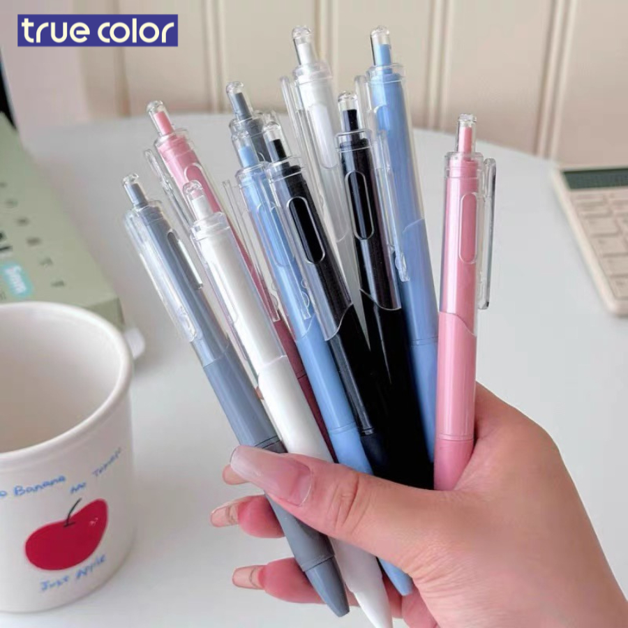 Set 20 Bút Mực Gel Đầu Bấm Mực Đen/Xanh Ngòi 0.5MM, Viết Êm, Trơn, Mực Đều Đậm, Giá Rẻ Dành Cho Học Sinh, Sinh Viên