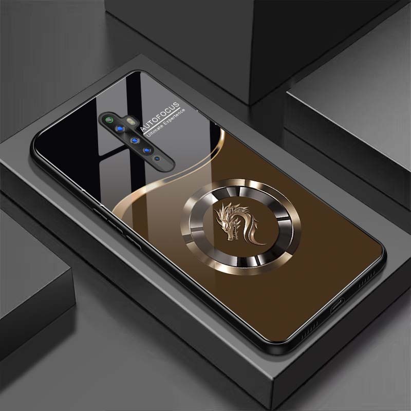 Ốp Lưng cho OPPO RENO 2F Mặt lưng kính cường lực, cao cấp Họa tiết
