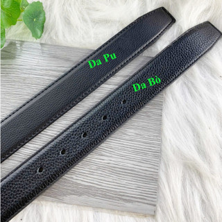 Thắt lưng nam bấm lỗ da bò bản nhỏ 3,2cm tặng đinh đục lỗ thatlungvidanamnu