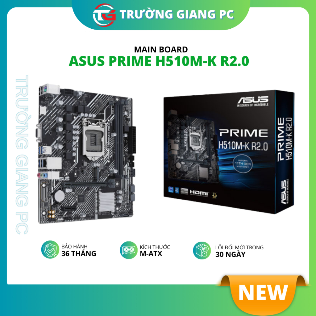 Mainboard ASUS PRIME H510MK R2.0 NEW BẢO HÀNH CHÍNH HÃNG Shopee