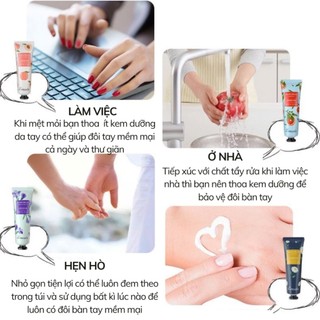 Combo 3Kem Dưỡng Ẩm Len Color Cho Da Tay Khô Và Thô Ráp, Kem Dưỡng Da Tay Mềm Mịn, Chống Khô Và Nứt Nẻ Hiệu Qủa, Vân Thỏ