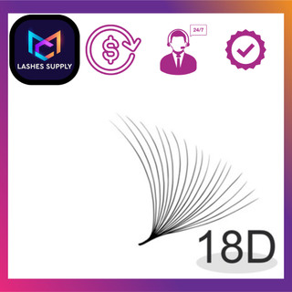 Mi fan 18D LASHES SUPPLY độ cong C -CC - D, độ dày 0.05 (1 hộp 500fan) mi volume 18d HÚT KEO