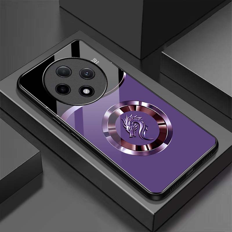 Ốp Lưng cho OPPO RENO 12F 5G Mặt lưng kính cường lực Focus Rồng, Chống Trầy, Thiết Kế Sang Trọng