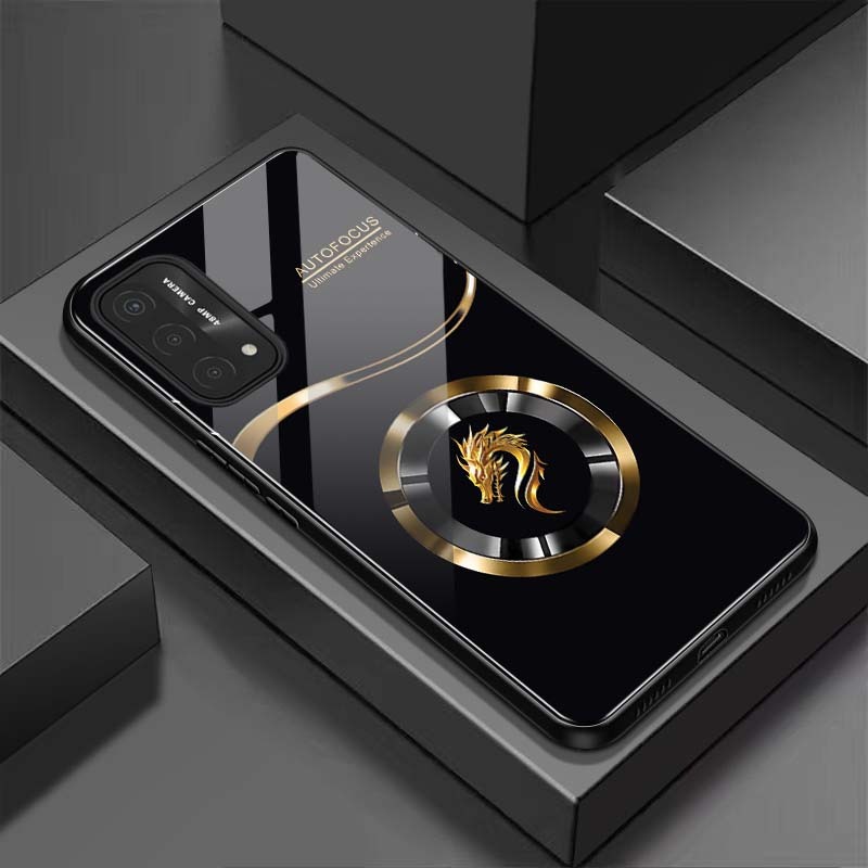 Ốp Lưng cho OPPO A54, A55, A74, A94, A95 4G Mặt lưng kính cường lực, Sang Trọng, Chống Trầy, Bảo Vệ Toàn Diện