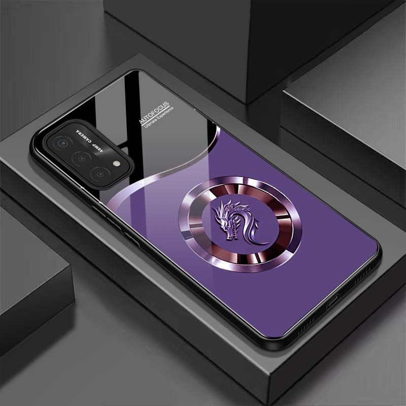 Ốp Lưng cho OPPO A54, A55, A74, A94, A95 4G Mặt lưng kính cường lực, Sang Trọng, Chống Trầy, Bảo Vệ Toàn Diện