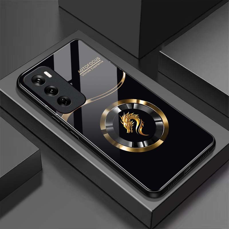 Ốp Lưng cho OPPO RENO 12 5G, RENO 12 PRO 5G Mặt lưng kính cường lực, cao cấp Họa tiết